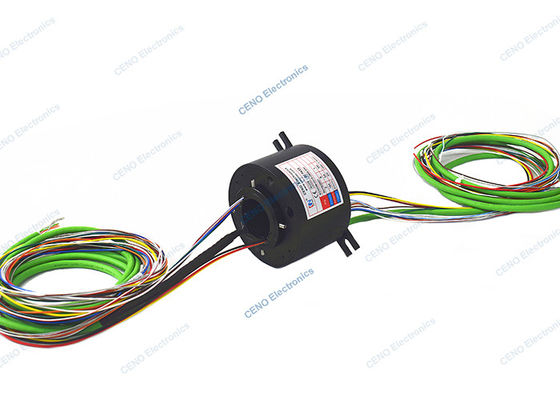 100M Megabit Ethernet Through Hole Slip Ring IP54 สำหรับเครื่องจักรอัตโนมัติ