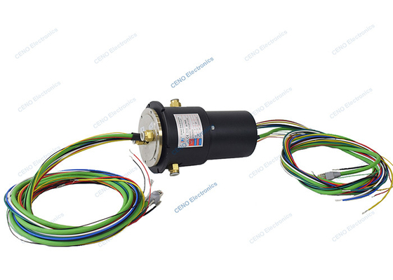 0 - 480V AC / DC นิวเมติกโรตารียูเนี่ยนพร้อมขั้วต่อไฟฟ้า / แหวนสลิปสัญญาณอีเธอร์เน็ต