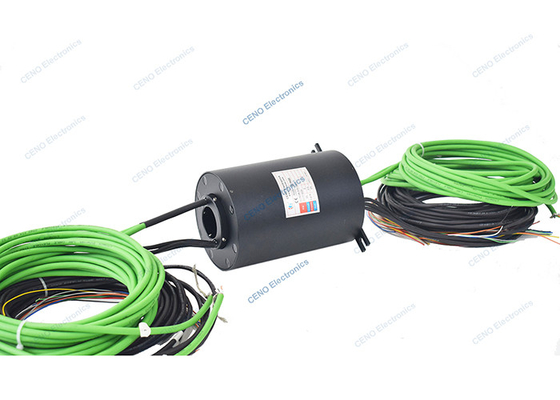 IO Wire 100M Ethernet Signal Slip Ring with Through Hole ID38mm สําหรับอุตสาหกรรม