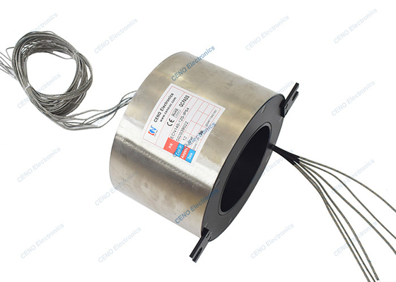 6 กลุ่ม K ประเภท Thermocouple สัญญาณแหวนสลิปด้วยการเจาะผ่าน 140 มิลลิเมตรสําหรับอุตสาหกรรม