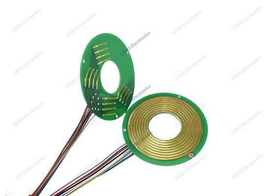 FR-4 PCB Platter แยก Pancake Slip Ring กับ ID32mm สําหรับอุปกรณ์ไฟฟ้า