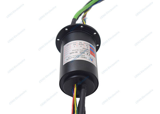 อุณหภูมิต่ํา 1000M อีเทอร์เน็ต สัญญาณสลิปวงแหวนด้วยรูผ่าน 12 มม สําหรับอุตสาหกรรม