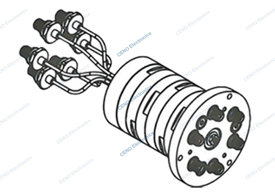 6 ช่องช่อง โคเอชชียล อัตราคลื่นวิทยุ Rotary Joint กับ DC-3GHz และ SMA-f