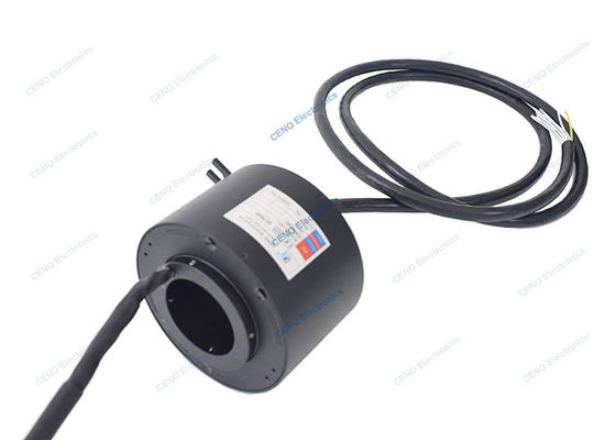 แหวนสไลด์แบบนําไฟฟ้าที่มีเครื่องเชื่อมไฟฟ้าหมุนผ่านรูสําหรับอุตสาหกรรม