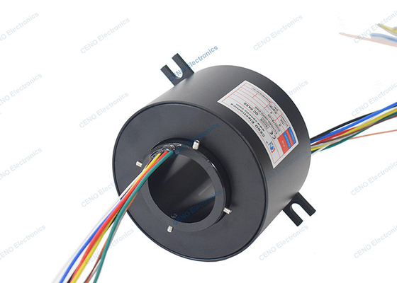 ผ่าน Bore วงแหวนสลิป conductive กับ ID 50mm & เครื่องเชื่อมไฟฟ้าหมุน