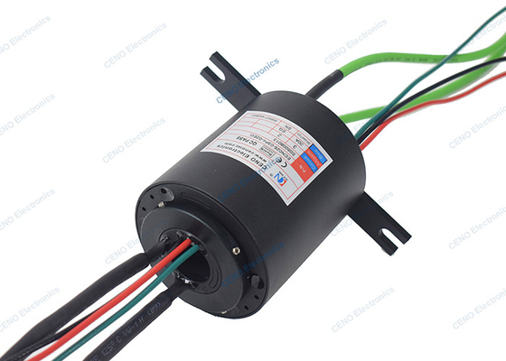 IP41 ระดับการป้องกันผ่านแหวนสลิปเจอร์ด้วยสัญญาณ Gigabit Ethernet และการติดตั้ง Flange