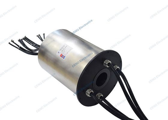 อุปกรณ์ทางทะเล พลังงานใหญ่ คาร์บอน Brush Slip Ring ด้วยรูผ่านและ 60% ความชื้น RH