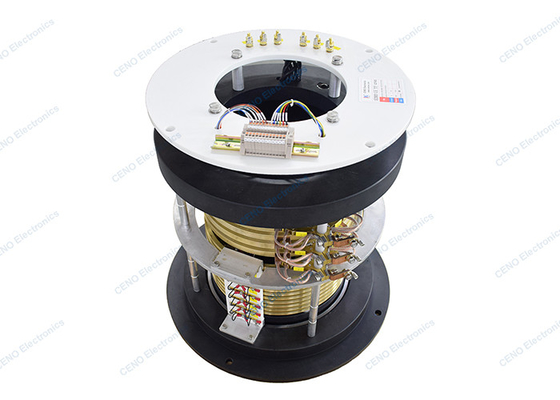 สายด้ายนําที่กําหนดเอง ความยาวคาร์บอน Brush Slip Ring ด้วยรูผ่านสําหรับสภาพแวดล้อมอุณหภูมิต่ํา
