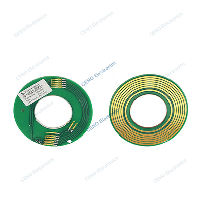 PCB Pancake slip ring พร้อมสัญญาณ USB และรูภายใน 46 มม. สําหรับอุปกรณ์ไฟฟ้า