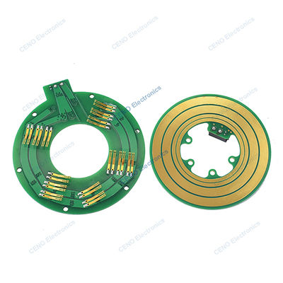 วงแหวนสลิปแบบแพนเค้กสไตล์ PCB พร้อมพลังงานไฟฟ้าและสัญญาณ CAN สำหรับแขนหุ่นยนต์