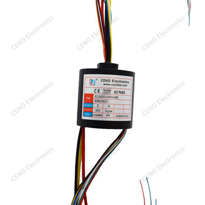 Compact Solid Shaft Slip Ring with 20A Power and Signal Channels