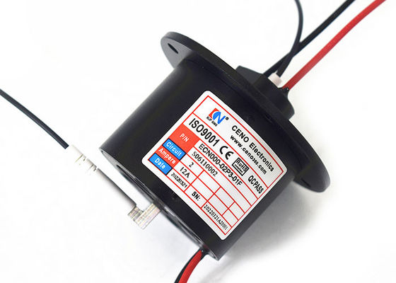 2 ช่องไฟเบอร์ออปติกข้อต่อโรตารี่ 35 มม. OD วัสดุอลูมิเนียมอัลลอยด์